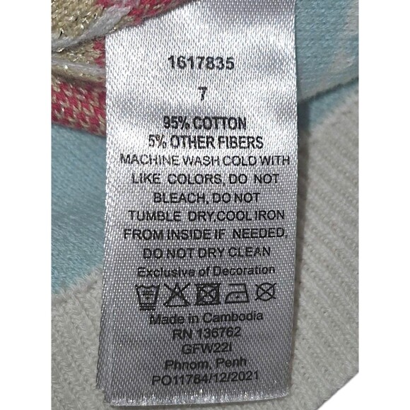 Andy & Evan  Kids Holiday Llama Hearts & Snowflakes Sweater LLAMA, Size 7 - Picture 3 of 4